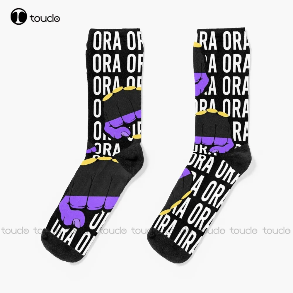 ORA ORA ORA Jojo Star Platinum Fist Punch Socks black mens socks Personalized Custom Unisex Adult Teen youth Socks Fashion new