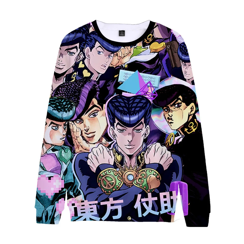 2021 herbst und winter männer und frauen jojos Bizarre Abenteuer gedruckt rundhals lose mantel 3D pullover cosplay Hoodie