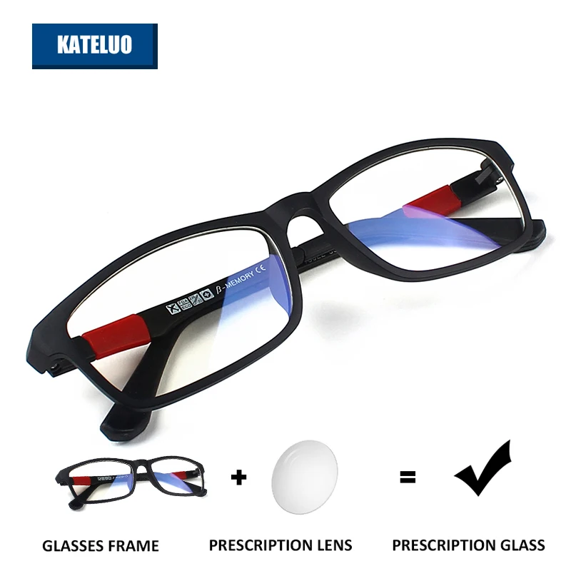 

KATELUO ULTEM(PEI)- Tungsten Prescription Glasses Frame Photochromic Men Square Eyewear Myopia Optical Eyeglasses Frames 13022