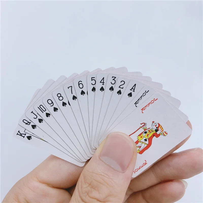 Playing Cards Cute MINI Miniature Games Poker Mini 40X28mm Miniature For Dolls Accessory Home Decoration High Quality