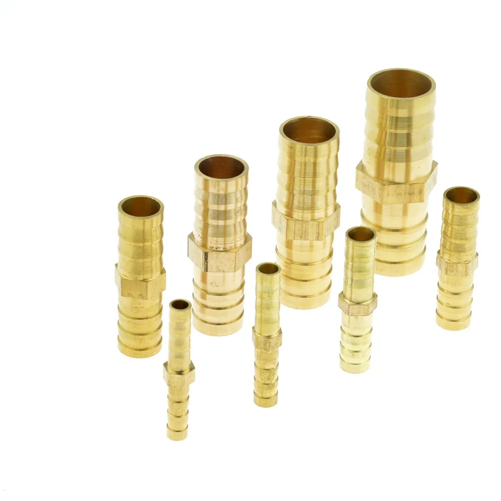 Brass Splicer Barb Pipe Fitting Straight Elbow Y T Shape 2 3 4 Way 4mm 6mm 8mm 10mm 12mm Barb Tail Pneumatic Water Tube Fittings