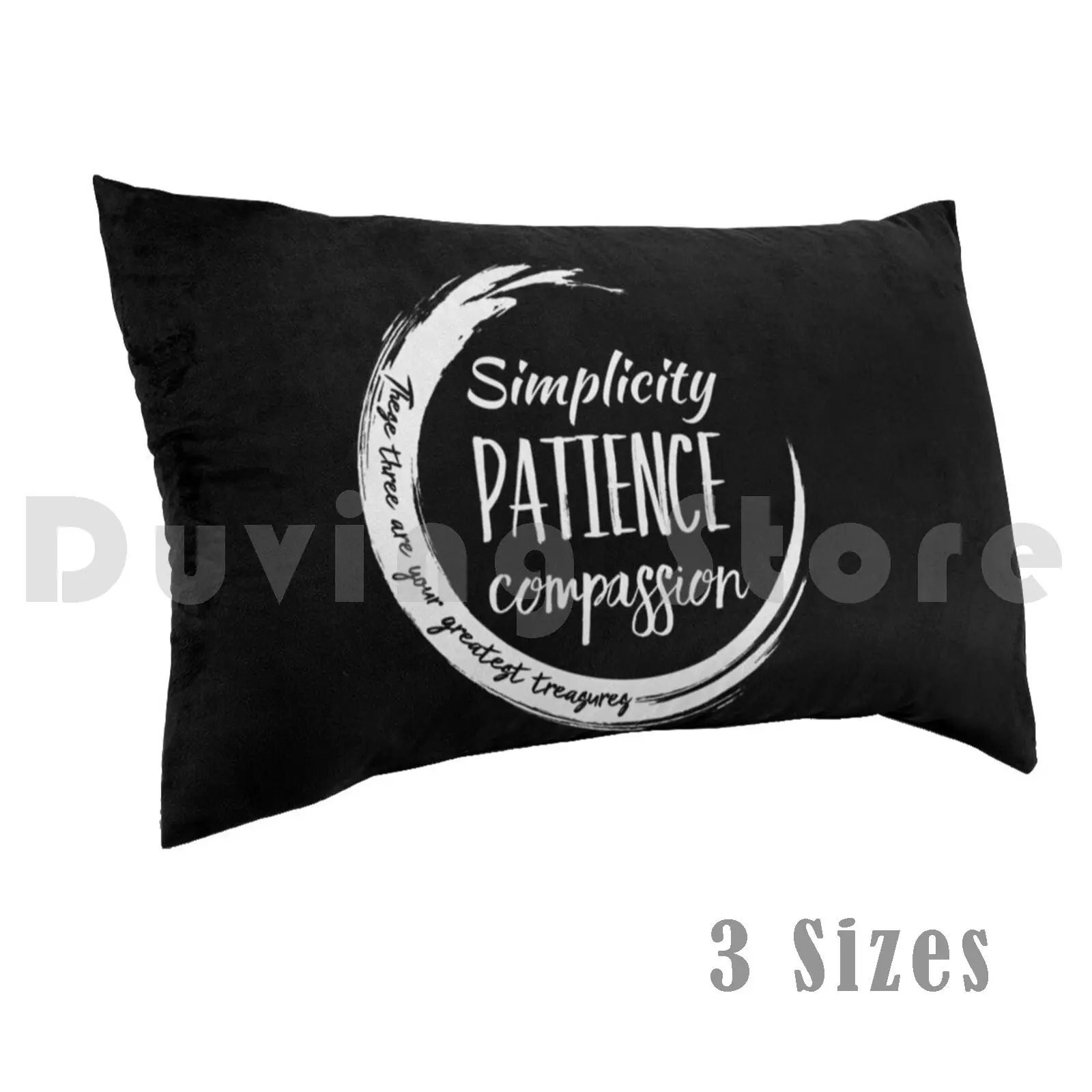 These Three Are Your Greatest Treasures Pillow Case DIY 50*70 Simplicity Patience Compassion Lao Tzu Zen