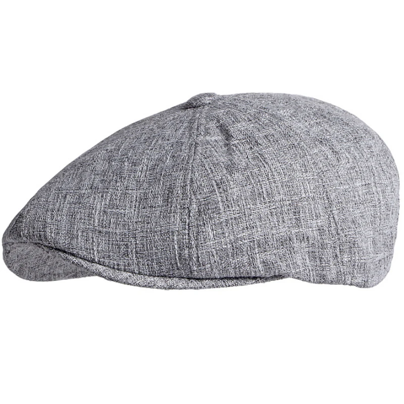 HT3658 Berets Flat Cap Men Women Cotton Linen  Octagonal  Cap Spring Summer Breathable Beret Hat Male Female Beret Cap