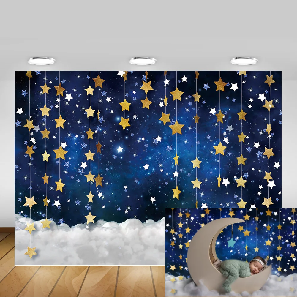 

Twinkle Twinkle Little Star Backdrop Galaxy Starry Sky Photography Background Newborn Birthday Portrait Backdrops Photo Studio