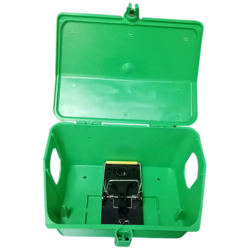 1PCS New Green Mice Trap Box Catching Rodent Rat Bait Station Mousetrap Cage