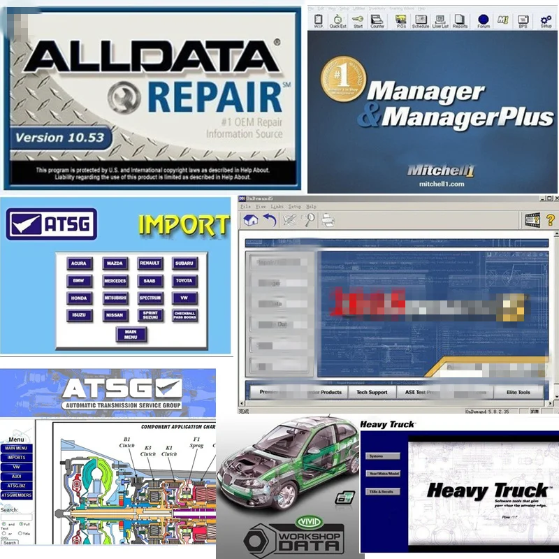 2024 Hot Auto Repair Alldata Software V10.53 m..ch.. on-de....d 5 software 2015 atsg Vivid workshop usb 1tb hard hdd all data