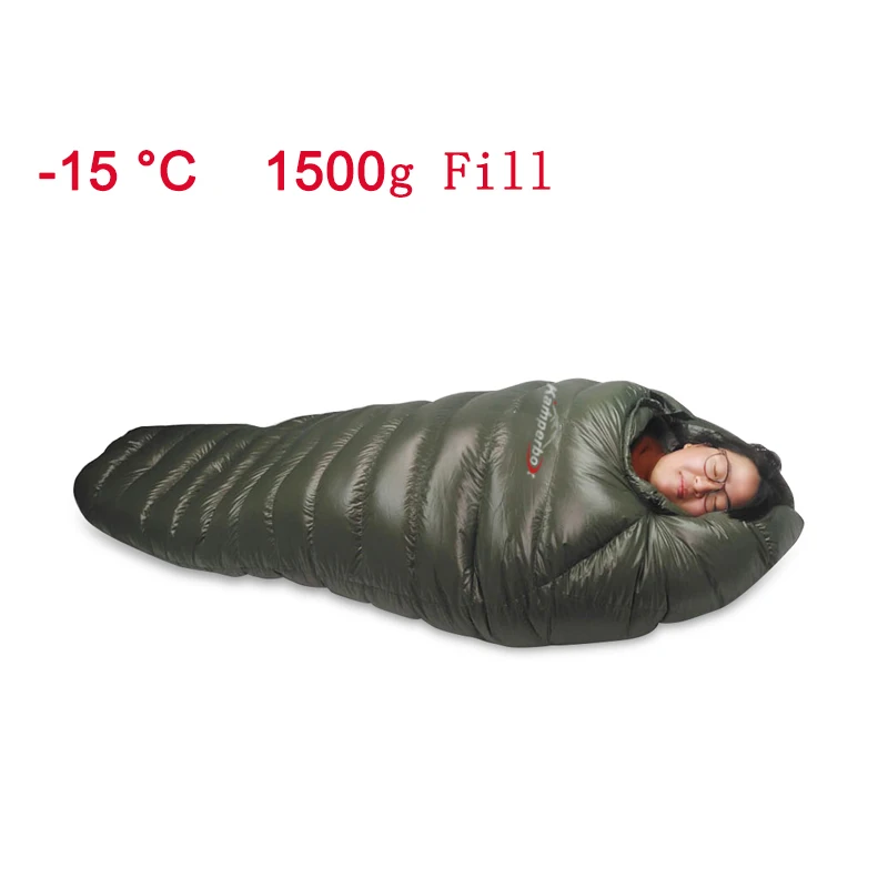 Cold Temperature Winter Sleeping Bag Down Sleeping Bag Winter Camping Sleeping Bag Double -15°C