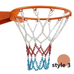 Lndoor Outdoor Basketball Hoop Heavy Basketball Metal Net Anti-Rust Chain Steel Basketball Rings Standard Basketball Accessories