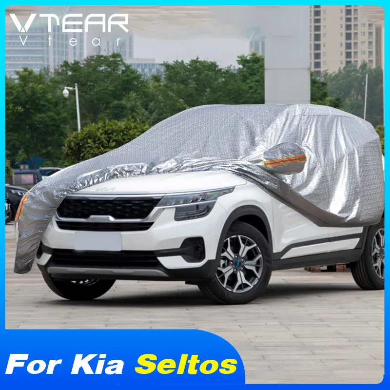 Vtear Car Covers Anti-dirty Shell Lid Resistant Sun Ice Rain Protective Exterior Accessories Decoration For Kia Seltos 2020 2021