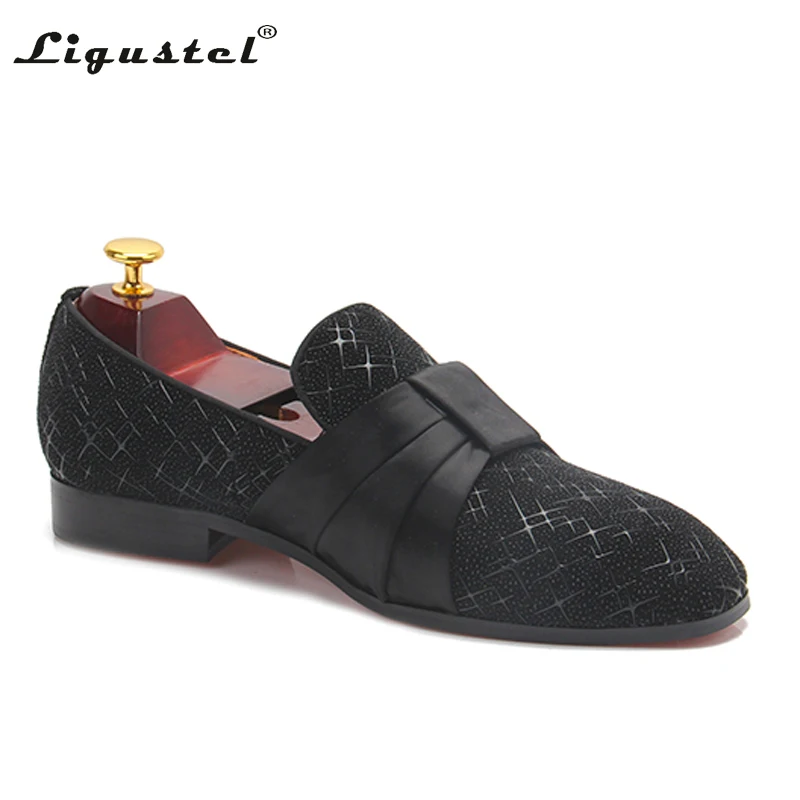 Ligustel Fashion Business Dress Men Shoes 2021 New Classic Leather Red Bottom Shoes Wedding Party Slip On Work Shoes Big Size