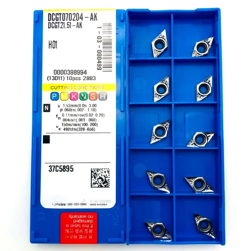 DCGT070204 DCGT070208 DCGT070202-AK H01 Chất Lượng Cao 100% Nhôm Dụng Cụ Cắt Vòng Tròn Ngoài Hợp Kim Nhôm Tiện Bằng Máy CNC