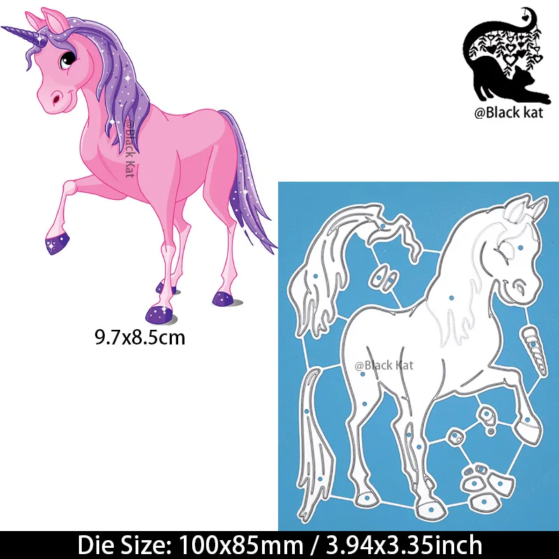 Unicorn Cutting Dies for Scrapbook Card, Legendary Animals Stencil, Decorative, New