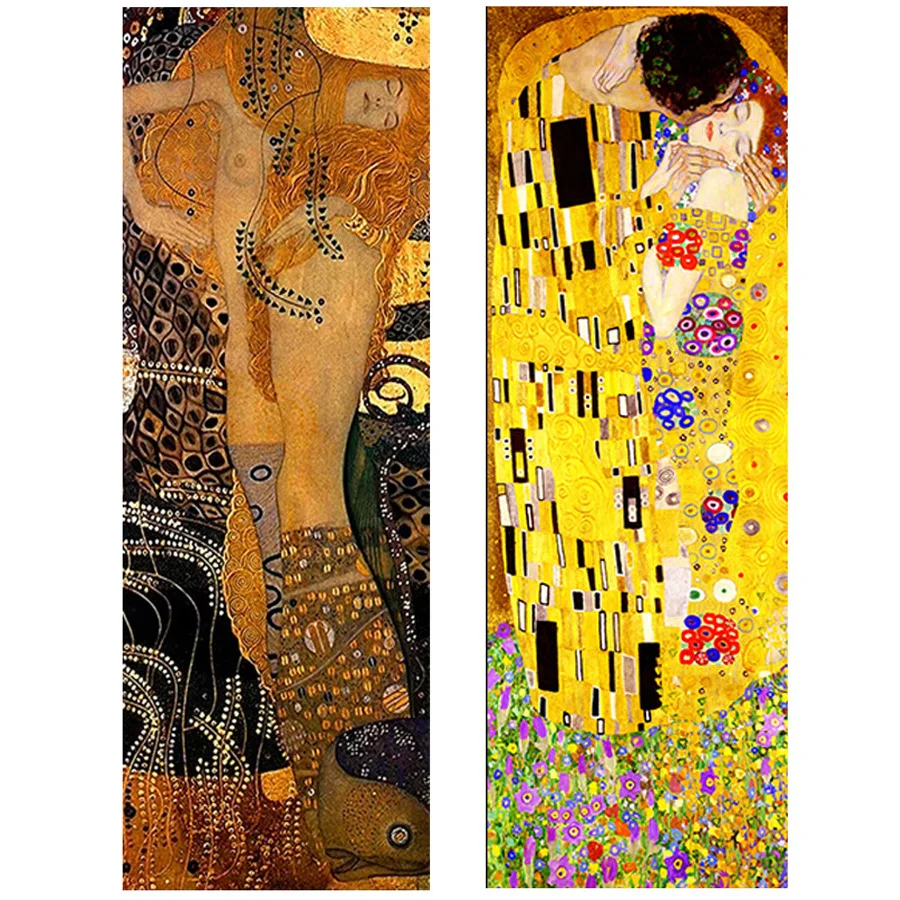 Classic Artist Gustav Klimt kiss Abstract 5D diamond Painting mosaic Modern poster diamond embroidery Cross stitch Home Decor QQ