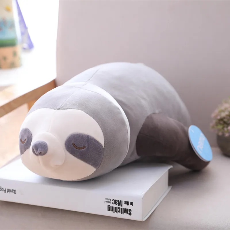 1pc 65-100cm New Cute Stuffed Sloth Toy Plush Soft Simulation Sloths Soft Toy Animals Plushie Doll Pillow for Kids Birthday Gift