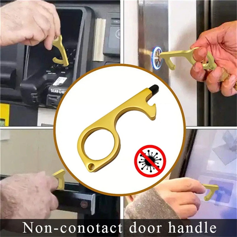 New Arrival Multi function Non Contact Elevator Handle Key Steel Door Opener Disinfection Prevent Secondary Contact