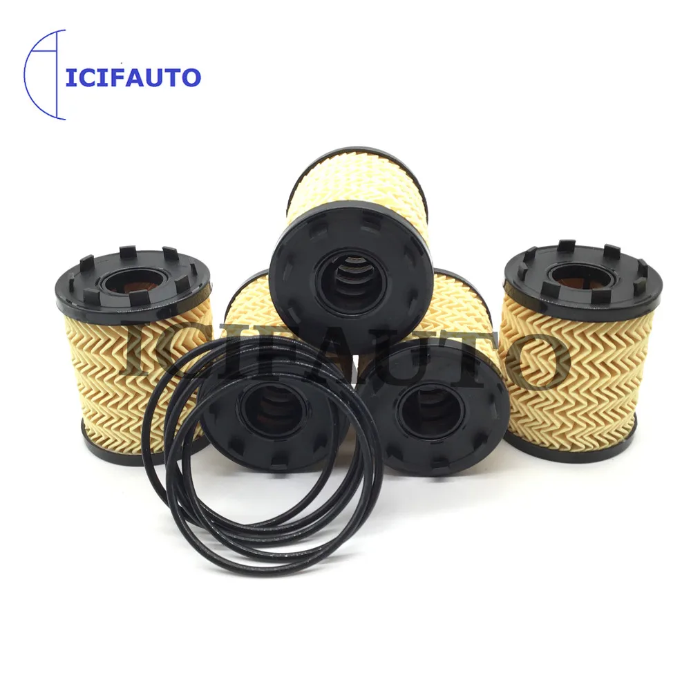 5X  Engine Oil Filter 68102241AA73500049 For Jeep Renegde Dodge Dart Fiat 500 500X 4Cyl 1.4L 2012 2013 2014 2015