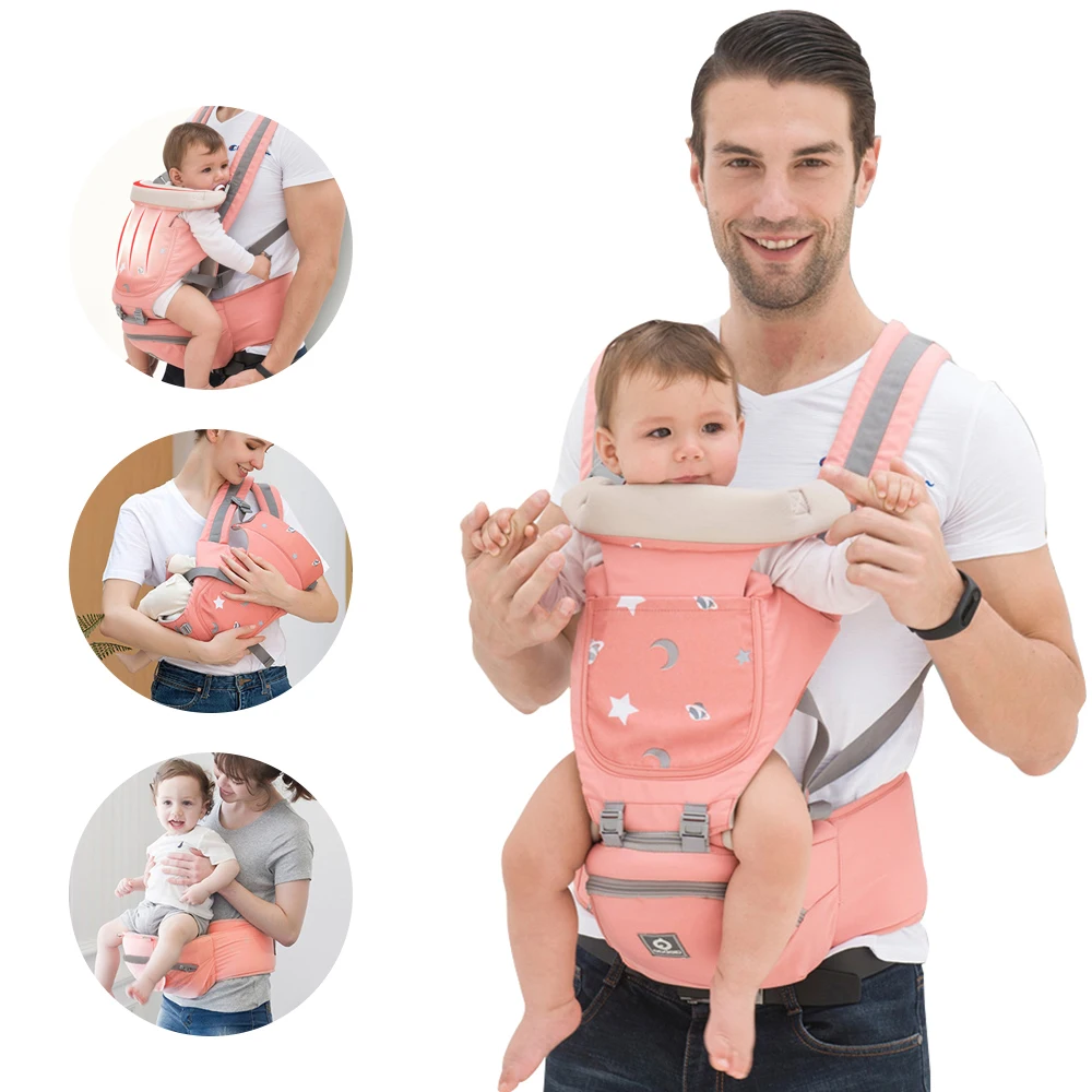 Ergonomic Baby Carrier Waist Stool Infant Kid Baby Hipseat Sling Wrap Carrier for Baby   Travel Hold Waist Belt Backpack Carrier