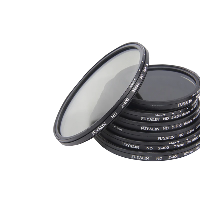 ND2-400 Neutral Density Fader Variable ND filter Adjustable ND2 to ND400 46 49 52 55 58 62 67 72 77 82 86mm for Canon Nikon Sony