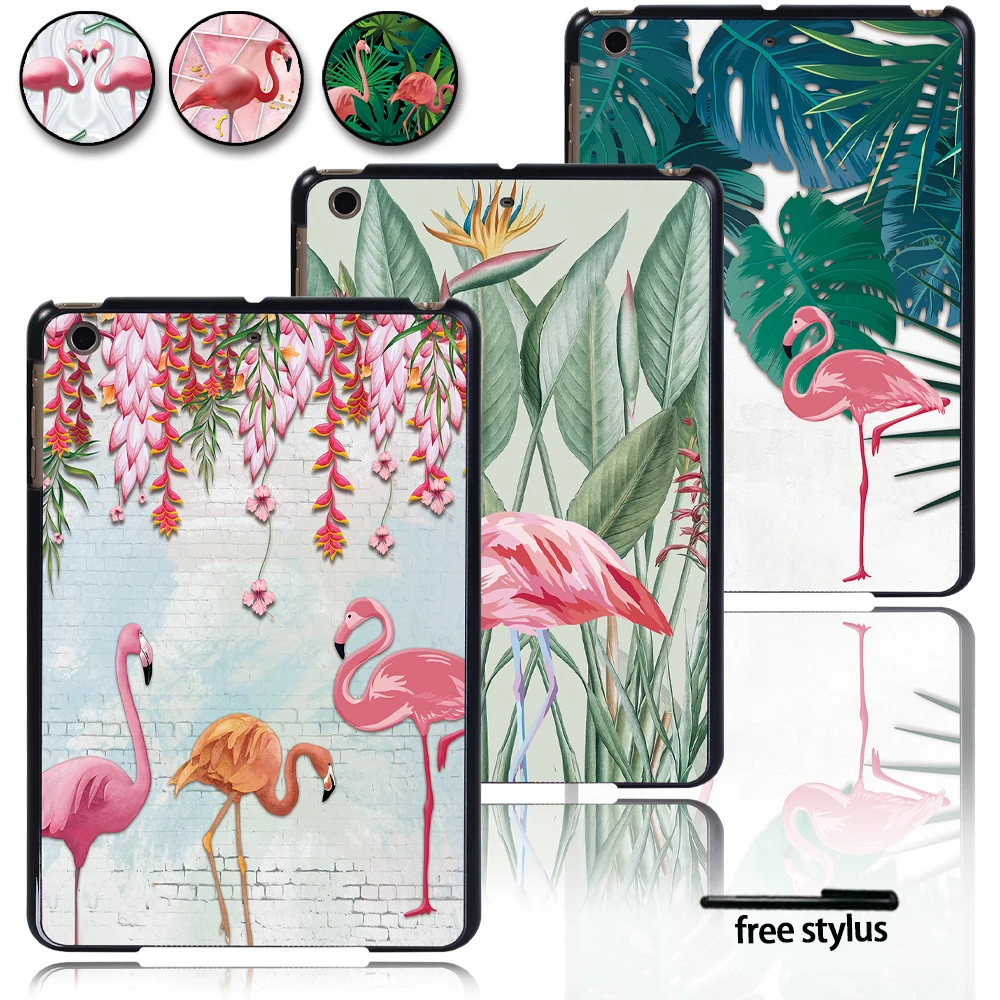 

Case for Apple IPad Mini 1/2/3 7.9 Inch Flamingo Pattern Anti-fall Hard Shell Plastic Tablet Protective Back Shell