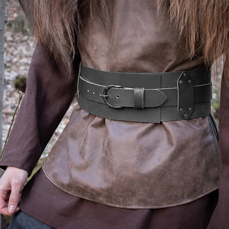 

Medieval Larp Viking Warrior Wide Belt Waist Guard Armor Ancient Greece Rome King Double Layer Girdle Monarch Waistband For Men