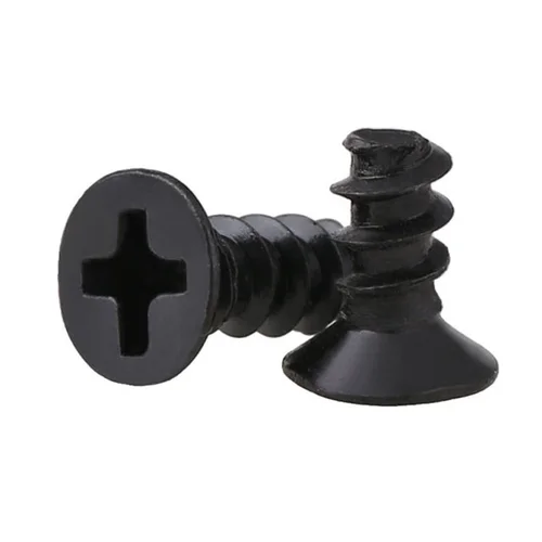 Imagen 2 del producto 100 unids/lote tornillo autorroscante de cabeza avellanada empotrada cruzada M1 M1.2 M2 M2.3 M2.6 M3 M4 M5 Mini tornillo de acero al carbono negro