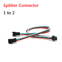 1to2 Splitter Connector 2pin 3pin 4pin 5pin For 5-24V 2835 5050 RGB RGBW LED Strip Light SM JST Male Female Connector Wire Cable