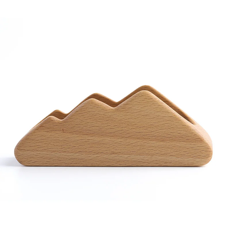 Business Card Holder&Note Holder Display Device Card Stand Holder Wooden Desk Organizer Office Accessories