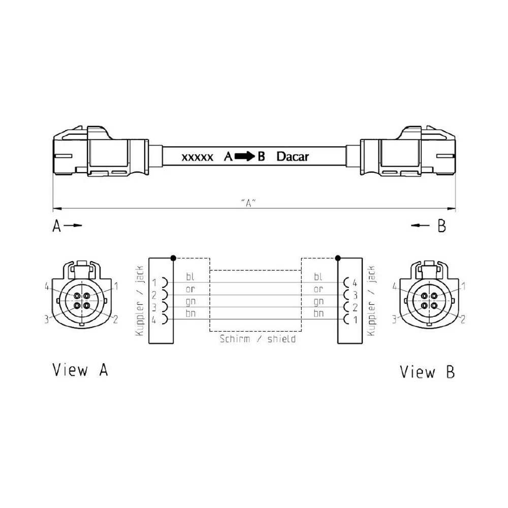 Eightwood Fakra HSD Z to B Female Decar 353 Car Accessories RF Coaxial Cable for BMW E60 E90 E87 E70 COMBOX BMW CIC USB Cable