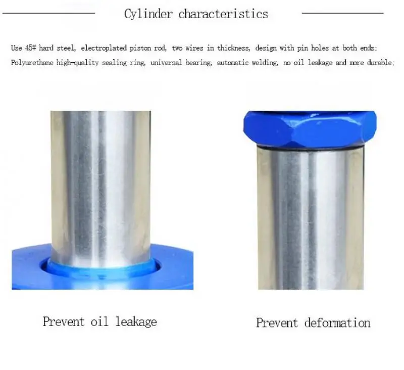 100-500มม.เดินทาง Hydraulic Oil Cylinder Heavy Duty แบบสองทิศทางยกไม้ขนาดเล็ก Splitter 1/2 Tonnage Hydraulic Ram