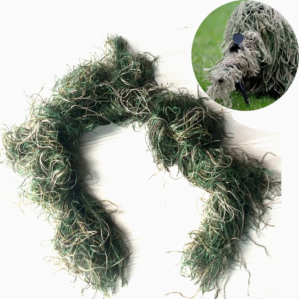 Nuova versione più spessa di 1.8 m corda avvolgente per fucile tipo di erba Ghillie si adatta alla copertura della pistola Camouflage Wrap rope Paintball abbigliamento da caccia