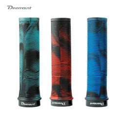 Deemount Bicycle Handlebar Grips TPR Anti-Skid MTB Road Bike Handle End Grips Shockproof With Aluminum Lock Ring