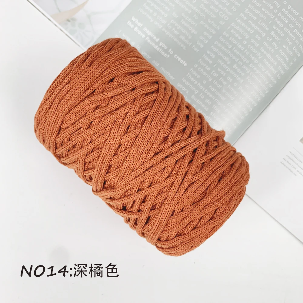 Fil de Crochet Tricoté Creux 2mm 200g pour Sac à Main, Panier, trapillo Épais, Corde en Nylon, Fil de Polyester Tissé