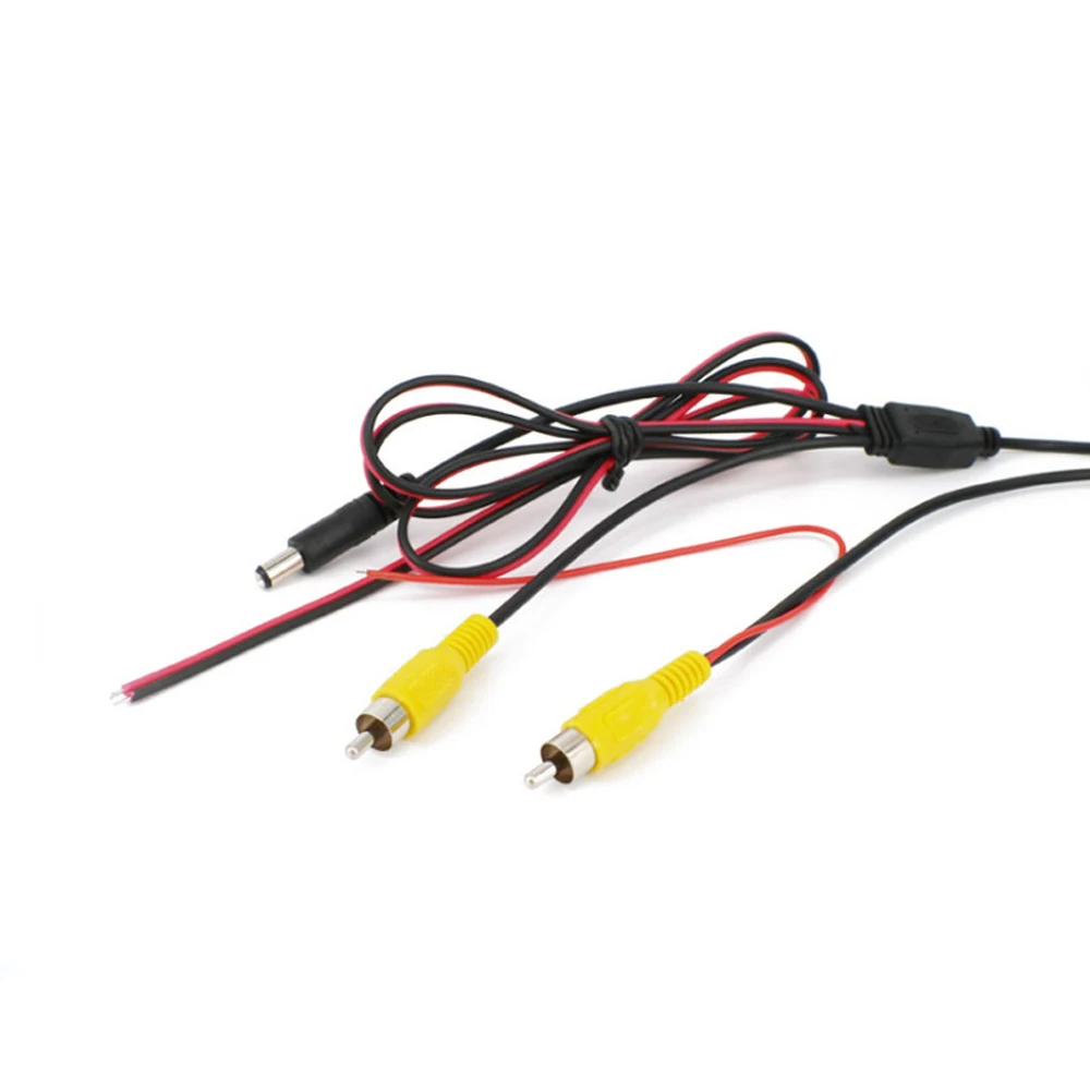 6 Meters RCA Video Signal Cable + Power cable Car Reverse Rear View Parking Camera Video Cable with Detection Wire For All Car