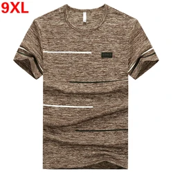 Oversized T Shirt 7XL 8XL 9XL Summer Tops & Tees Quick Dry Slim Fit T-shirt Men sporting Clothing Big size Short sleeve t shirt