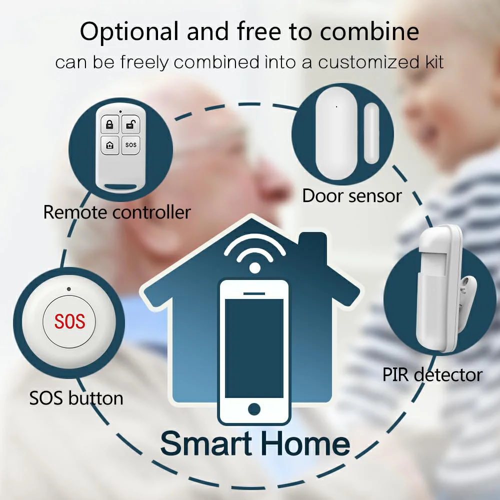 PGST PW150 Tuya WIFI Home Alarm System Wireless Sicherheit Einbrecher Smart Home APP Control mit PIR Motion Sensor