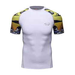 Cody Lundin Sport Style Casual Sublimation Printed Custom Logo Men's Compression Gym T-Shirts MAA BJJ Wresling Surf Rash Guard