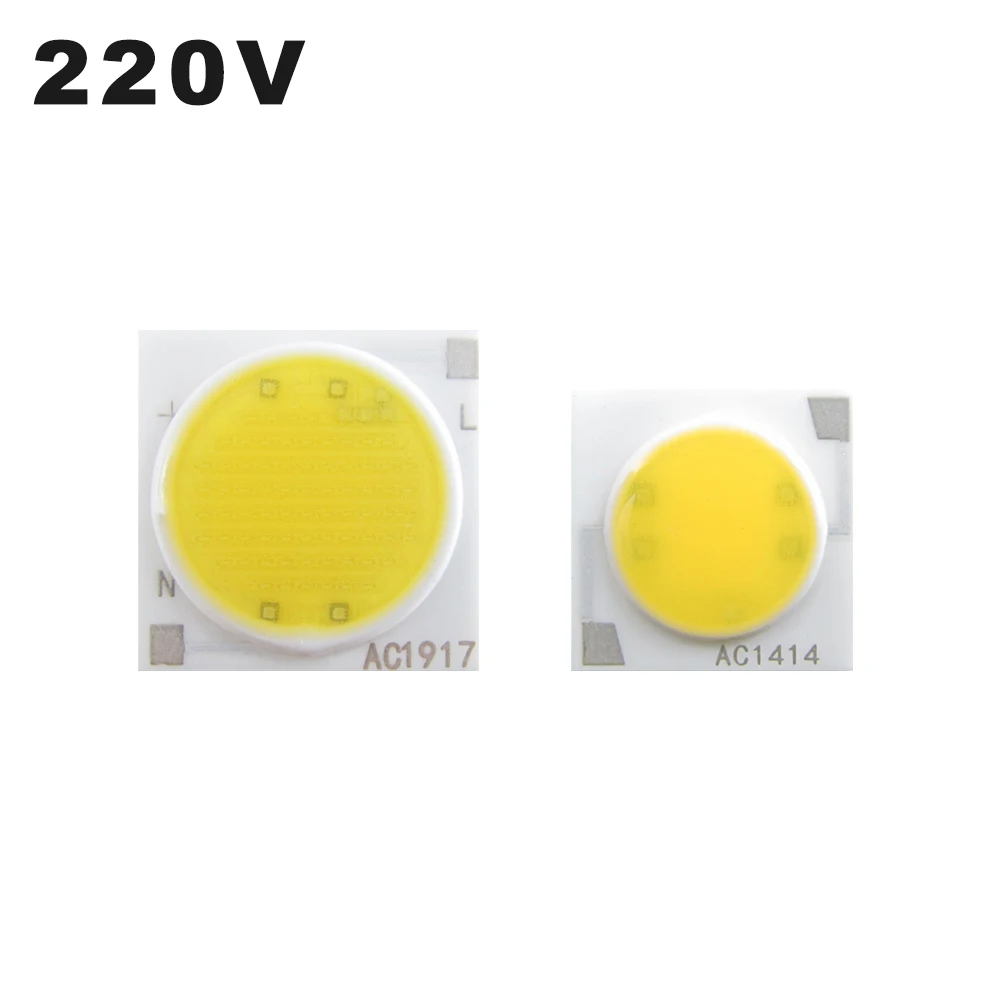 10 pz/lotto 3W 5W 7W 9W 12W 15W USB-HID AC220V COB LED Chip AC1414 AC1917 Sorgente luminosa di superficie LED Perline Per Faretto Da Incasso