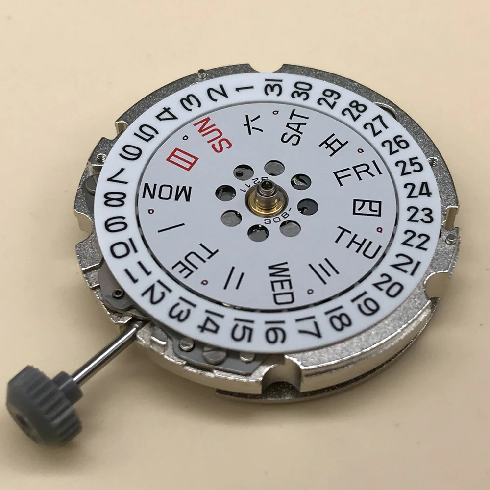 Miyota Japan Silver Mechanical Movement 8205 Twenty-One Jewels Quick With Day/Date Window Quality Automatic Self-winding Movt