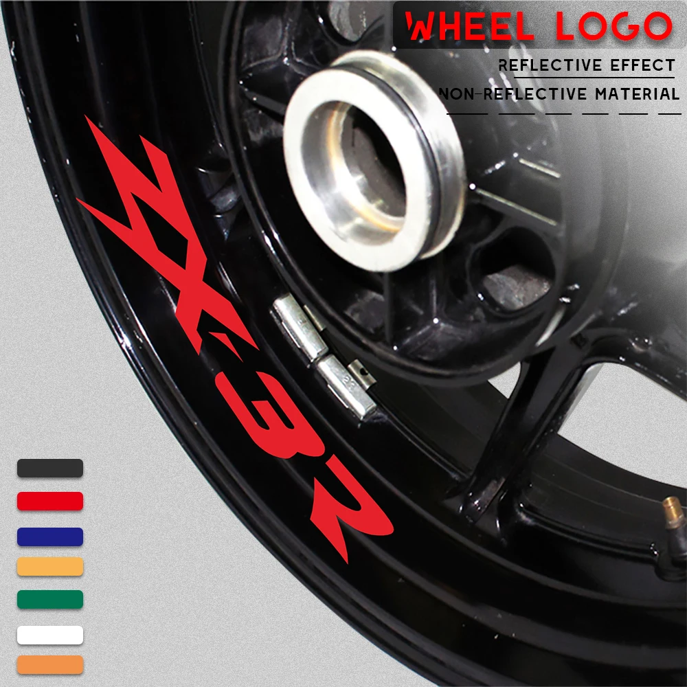 

Motorcycle wheel tire stickers reflective strip decals personalized decorative stickers for KAWASAKI ZX-3R ZX3R zx 3r