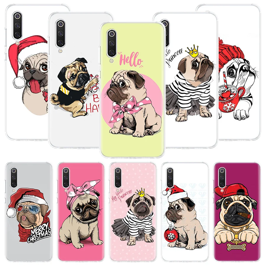 Cute Pug French Bulldog Phone Case For Xiaomi Redmi Note 13 12S 12 11S 11E 11 Pro Plus 11T 10S 10 9S 9 + 8T 8 7 Art Pattern Cove