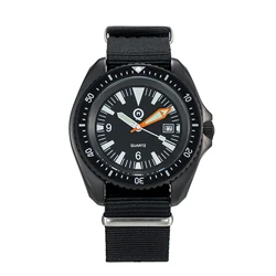 QIMEI-Montre de plongée au design classique pour homme, forces spéciales américaines, UDT, militaire, armée, sport, extérieur, SM8016B, finition mat