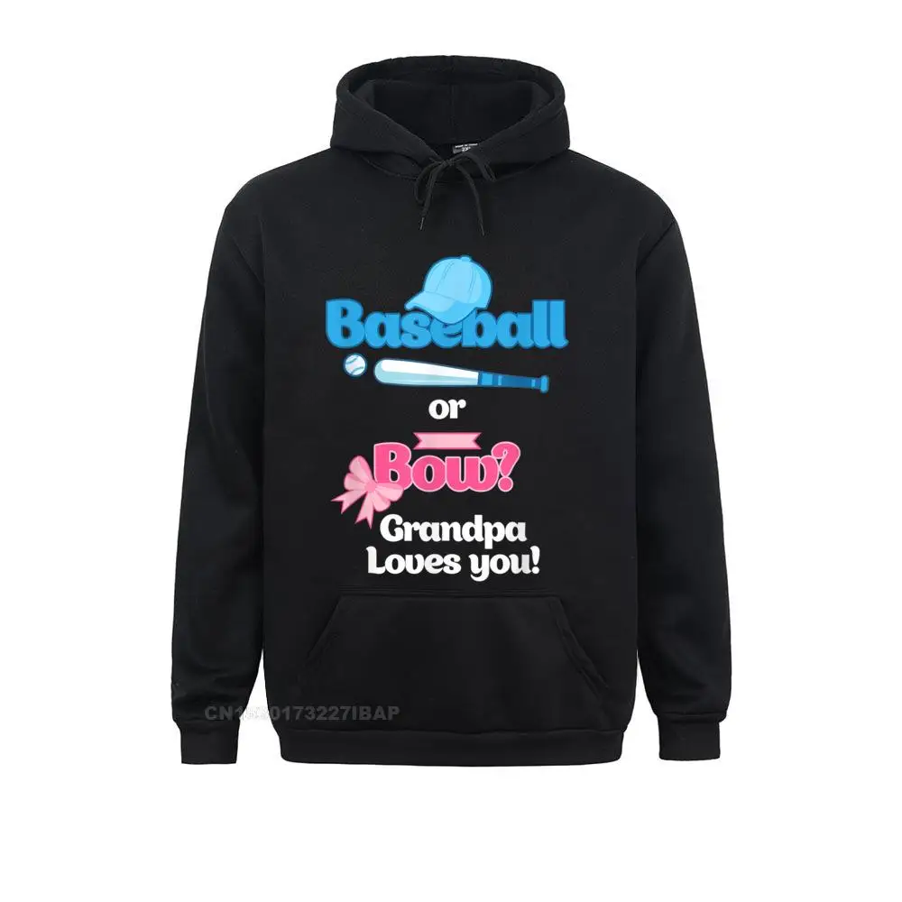 

Mens Baseball Or Bows Gender Reveal Shirt Grandpa Loves You Family Europe Sweatshirts Men's Hoodies Birthday Sportswears