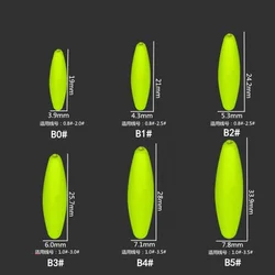 High quality 5Packs/lot Yellow Seven-star Fishing Float Beans Olive Fishing Float Fishing Tackle Accessories A368