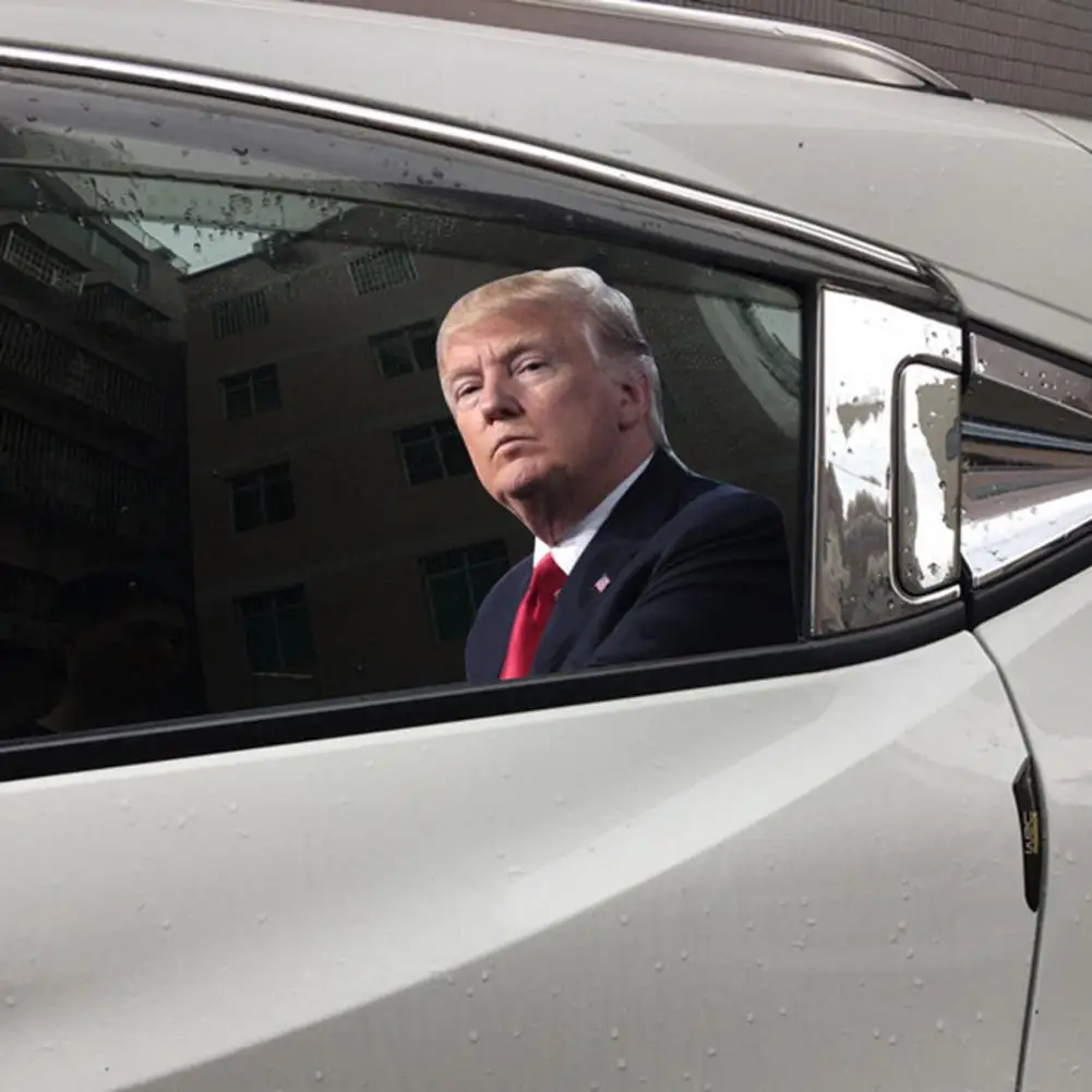 Trump On Board Sticker Car Window Sticker Waterproof Transparent Auto Glass Decal Waterproof Transparent Auto Glass Decal