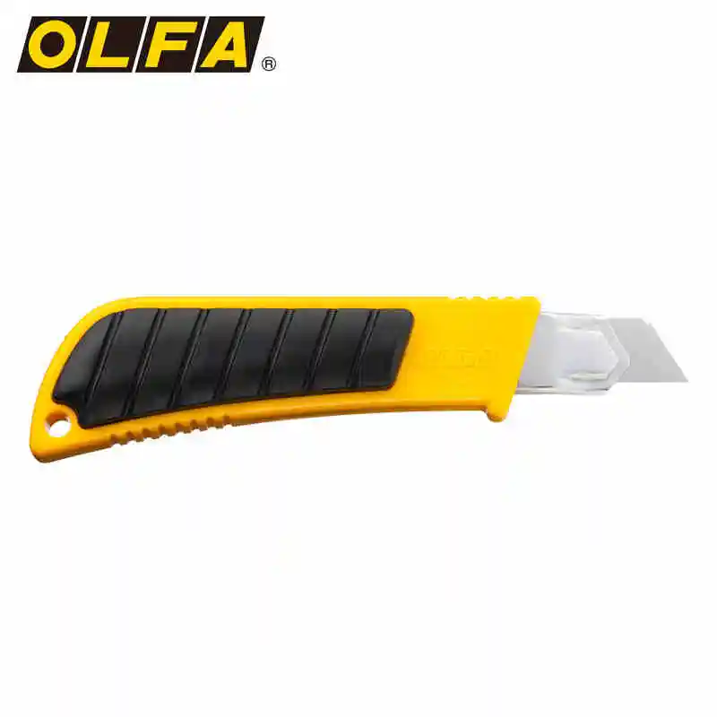 Made in Japan OLFA L-2 heavy duty rubber insert utility knife rubber grip 18mm non-slip