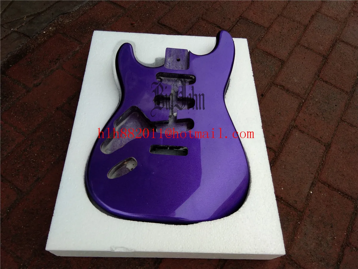 Purple 6 Strings ST Left Handed Ash 6 Strings Electric Guitar Body,3S Route For Single Wave Electric Guitar BJ412