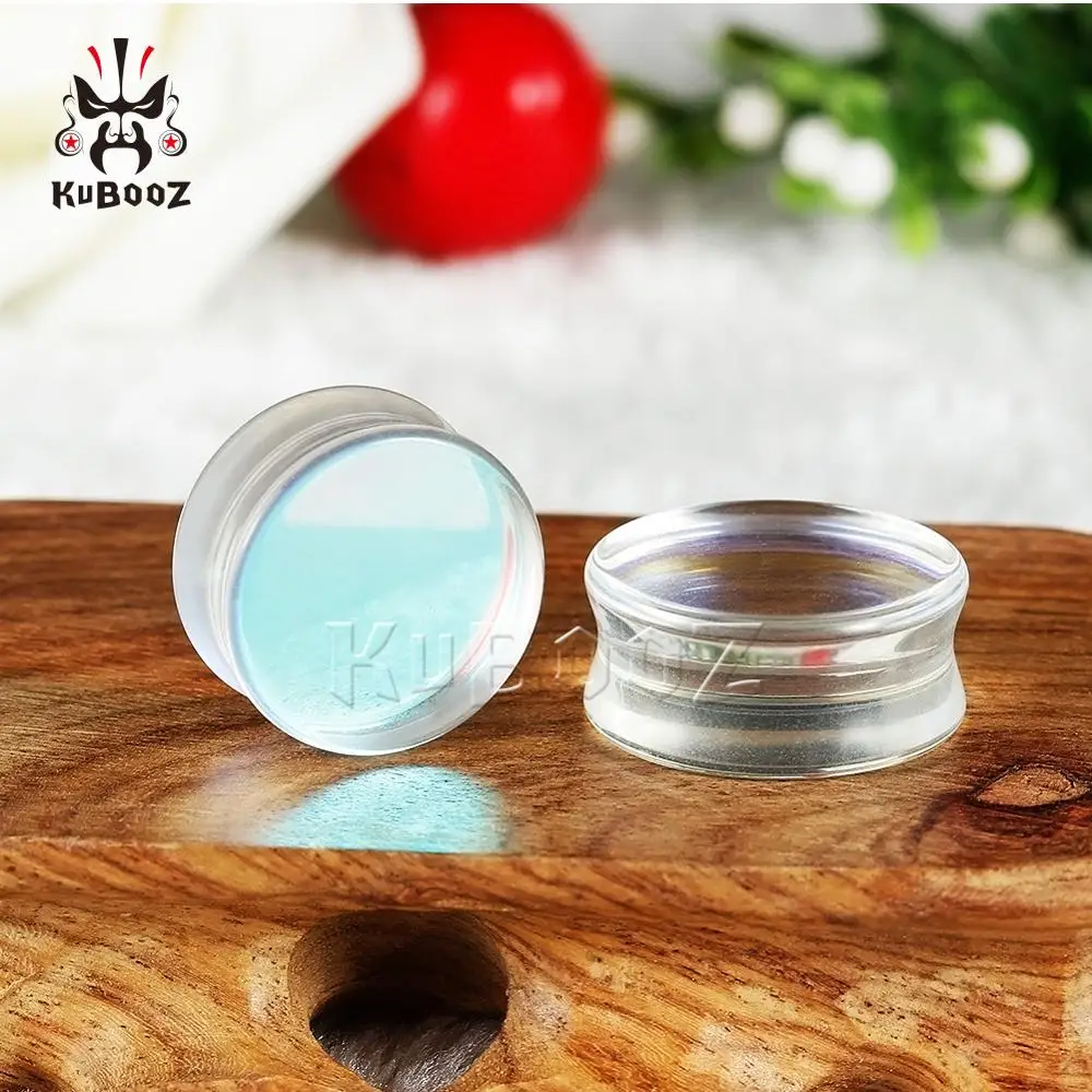 Wholesale Price Transparent Colorful Glass Piercing Ear Plugs Earring Tunnels Stretchers Studs Fashion Gift For Women Men 38PCS