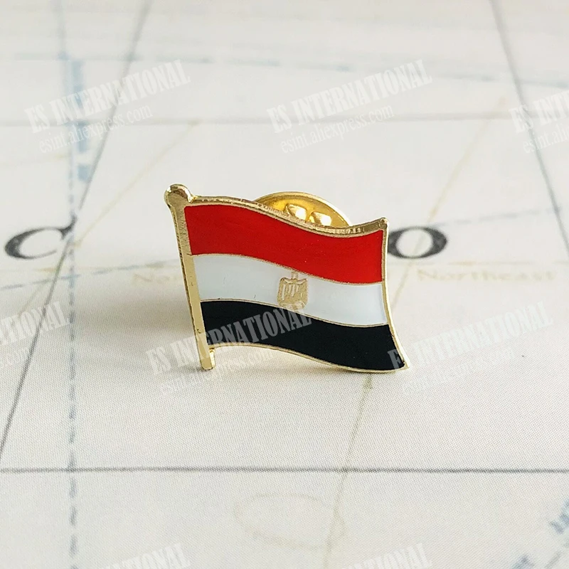 EGYPT  National Flag Embroidery Patches Badge Shield And Square Shape Pin One Set On The Cloth Armband   Backpack  Decoration