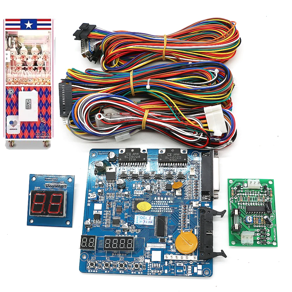 

Plush Toys Claw Crane Game Machine Motherboard TAIWAN Pcb Board With Wires For Vending Arcade Kit DIY