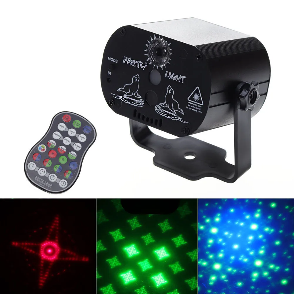 

60 Patterns Mini Stage Light LED Disco Lights Laser Projection Lamp For Home Party KTV DJ Dance Floor USB Plug-In/Rechargeable